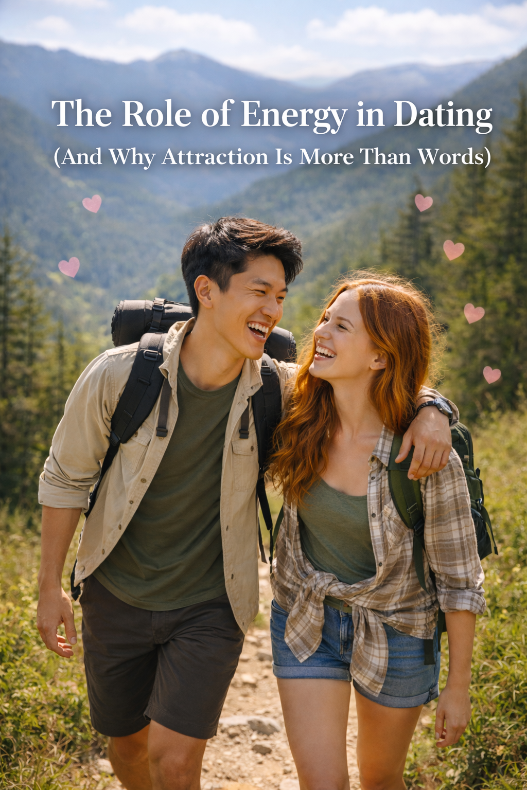Couple hiking on a mountain